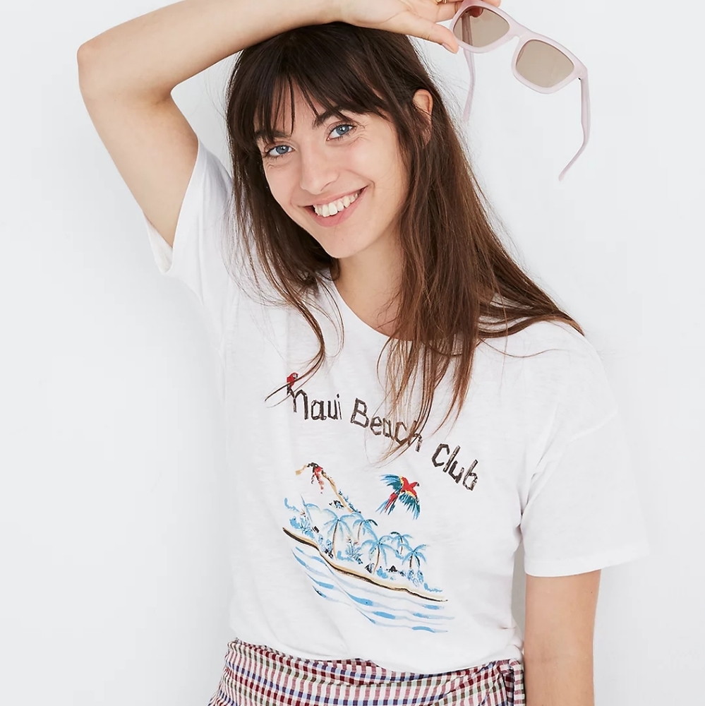 MADEWELL Maui Beach Club Whisper Crewneck Tee S